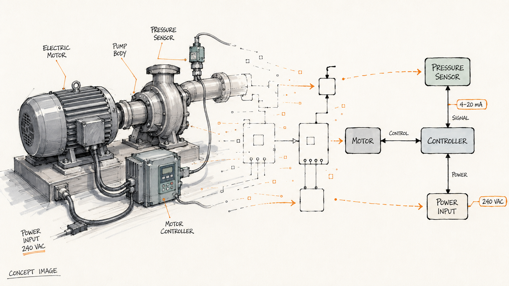 Pump System to Control Diagram