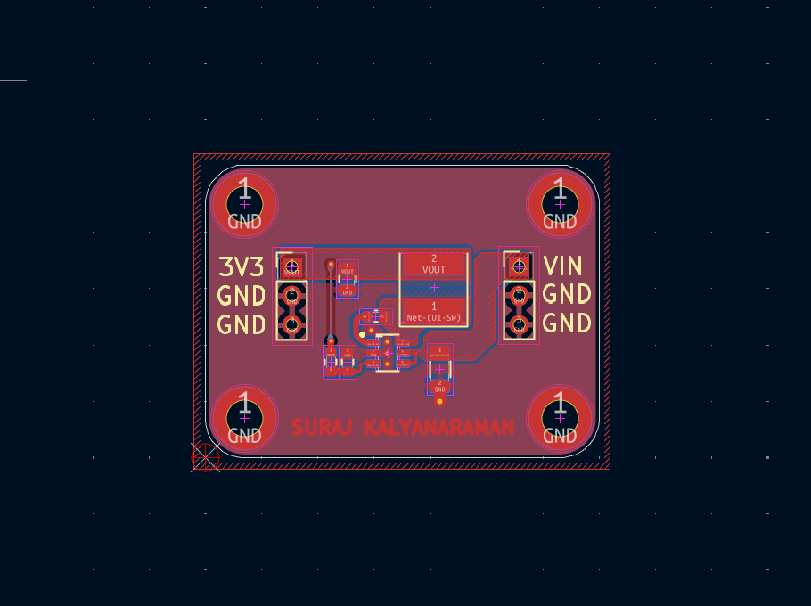 Routed PCB in KiCad