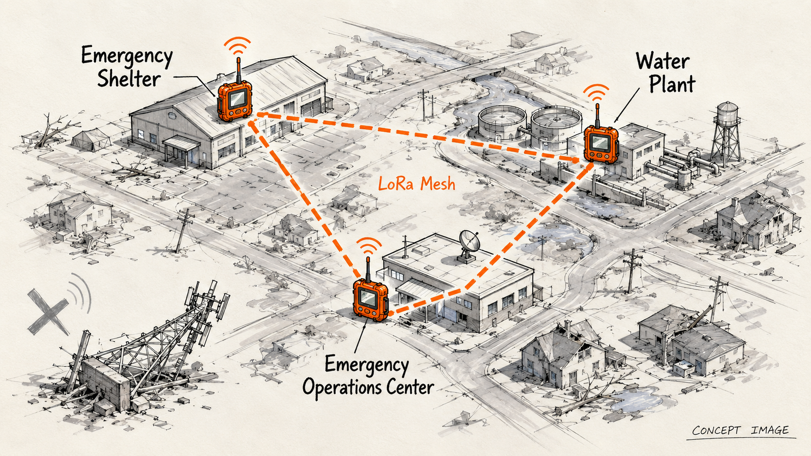 Resilient LoRa Mesh Network Map